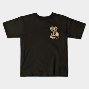 skull sunflower Kids T-Shirt